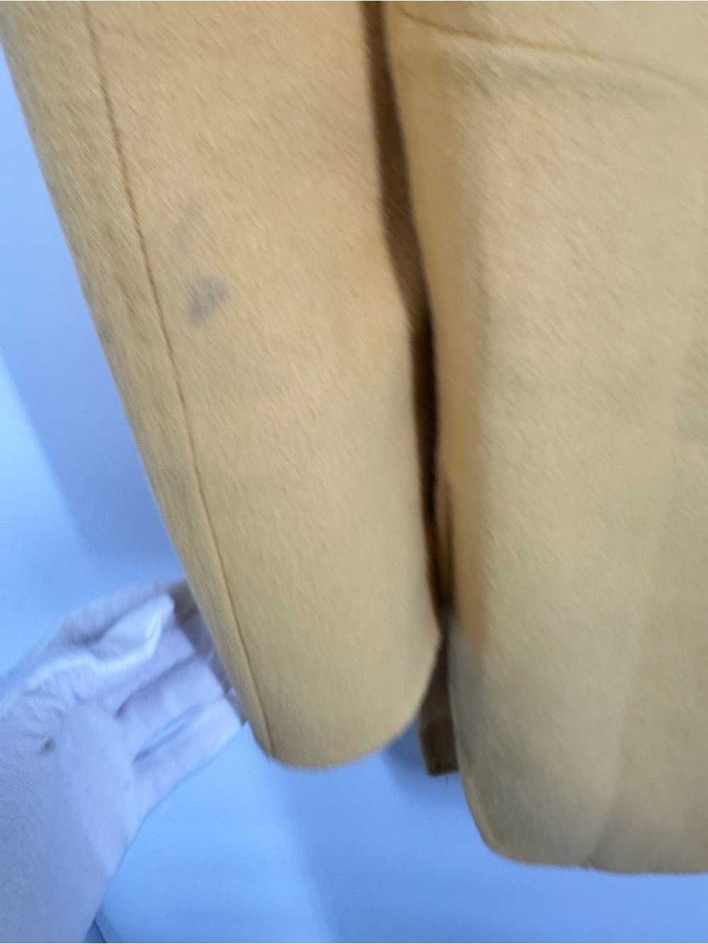 Belle & Bloom Wool Blend Peacock Oversized Mustard Yellow Coat Jacket - Picture 13 of 16